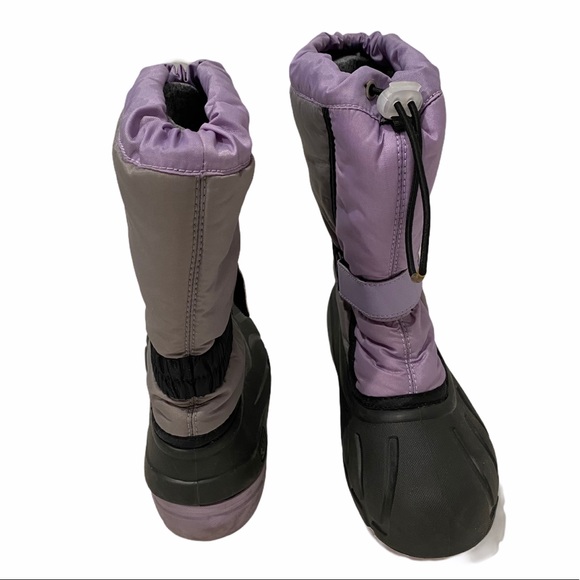 Sorel Snow Boots Kid Purple and Gray Size 4 - Picture 3 of 6